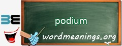 WordMeaning blackboard for podium